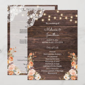 Programme de cérémonie des Mariages floraux de boi (Devant / Derrière)