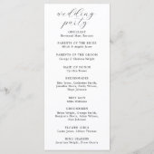 Programme de cérémonie des Mariages floraux de Bou (Dos)