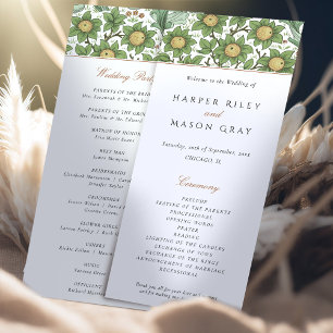 Programme de cérémonie des Mariages inspirés par l