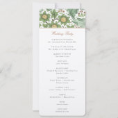 Programme de cérémonie des Mariages inspirés par l (Dos)