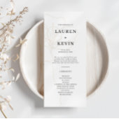 Programme de cérémonie des Mariages Roses