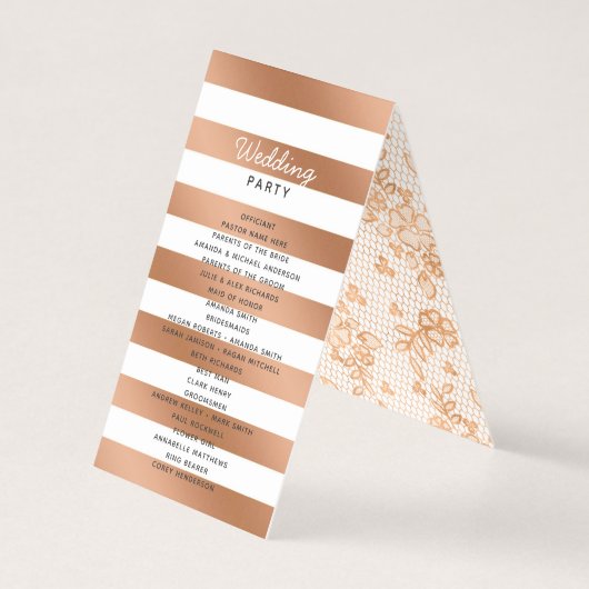 Programme de cérémonie des Mariages Roses modernes (Back)