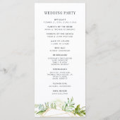 Programme de cérémonie des Mariages Terrarium (Dos)