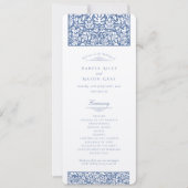 Programme de cérémonie des Mariages vintages bleus (Devant)