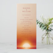 Programme de cérémonie du coucher du soleil en ter (Debout devant)