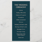 Programme de cérémonie du Mariage géométrique rose (Dos)