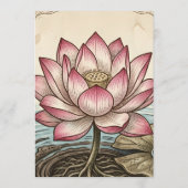 Programme de cérémonie élégant et vintage Fleur de (Dos)