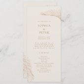 Programme de Cérémonie Feuille de Palm Simple Mode (Devant / Derrière)