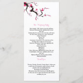 Programme de cérémonie florale rose blanc à fleurs (Dos)