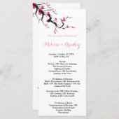 Programme de cérémonie florale rose blanc à fleurs (Devant / Derrière)