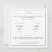 Programme de cérémonie funéraire à feuillage (Dos)