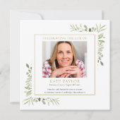 Programme de cérémonie funéraire à feuillage (Devant)