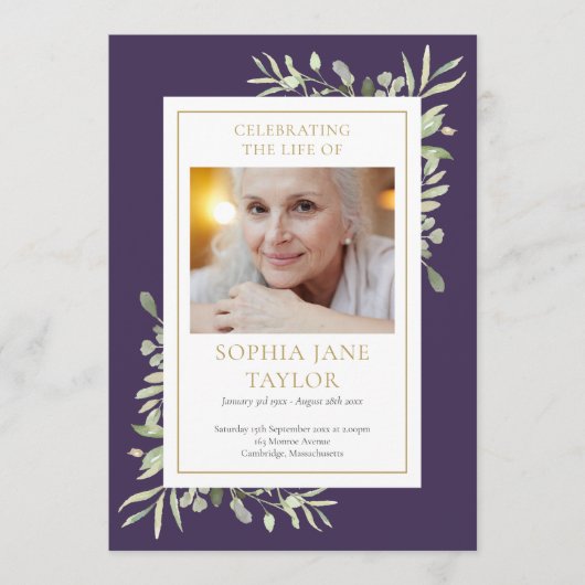 Programme de cérémonie funéraire de commémoration (Devant)