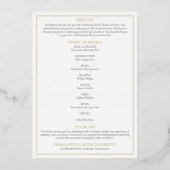 Programme de cérémonie funéraire de feuillage en f (Verso)