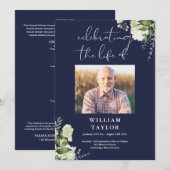 Programme de cérémonie funéraire de la marine comm (Devant / Derrière)