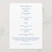 Programme de cérémonie funéraire élégant pour comm (Dos)