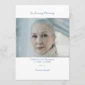 Programme de cérémonie funéraire élégant pour comm (Devant)