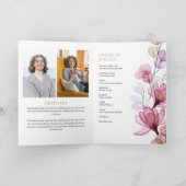 Programme de cérémonie funéraire florale plié (Intérieur)