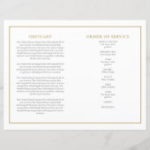 Programme de cérémonie funéraire personnalisé avec (Dos)