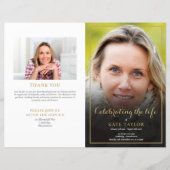 Programme de cérémonie funéraire personnalisé avec (Devant)