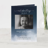 Programme de cérémonie funéraire plié de la Marine (Devant)