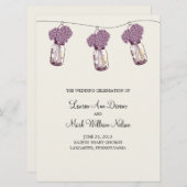 Programme de cérémonie Hydrangea & Mason Jar (Devant / Derrière)