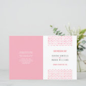 PROGRAMME DE CÉRÉMONIE mariage boho motif corail r (Debout devant)