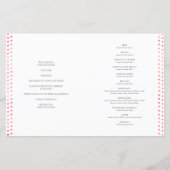 PROGRAMME DE CÉRÉMONIE mariage boho motif corail r (Dos)