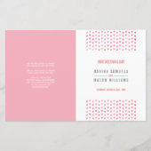 PROGRAMME DE CÉRÉMONIE mariage boho motif corail r (Devant)