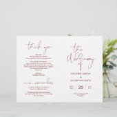Programme de cérémonie mariage, Bourgogne minimali (Debout devant)