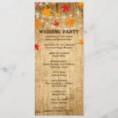 Programme de cérémonie mariage campagnard pour Mar (Dos)