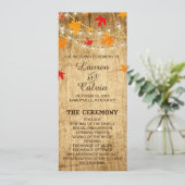 Programme de cérémonie mariage campagnard pour Mar (Debout devant)