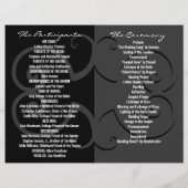 Programme de cérémonie mariage Courbe papillon noi (Dos)