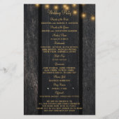 Programme de cérémonie mariage de automne d'automn (Dos)