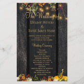 Programme de cérémonie mariage de automne d'automn (Devant)