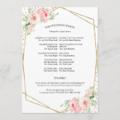 Programme de cérémonie Mariage de bienvenue Élégan (Dos)