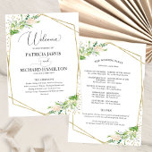 Programme de cérémonie Mariage de bienvenue Élégan