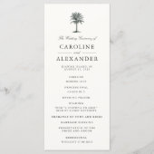 Programme de Cérémonie Mariage de La Havana Palm (Devant)