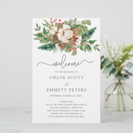 Programme de cérémonie Mariage de la verdure botan (Debout devant)