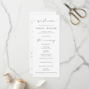 Programme de cérémonie Mariage d'Ellesmere