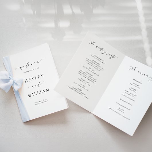 Programme de cérémonie Mariage d'Ellesmere