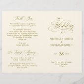 Programme de cérémonie mariage Élégance classique  (Devant)