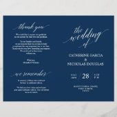 Programme de cérémonie mariage Élégance moderne Ma (Devant)