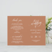 Programme de cérémonie mariage Élégance Script Cui (Debout devant)
