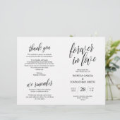 Programme de cérémonie mariage, Élégance Script no (Debout devant)