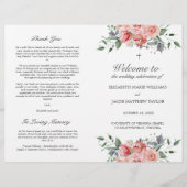 Programme de cérémonie Mariage Elizabeth Christian (Devant)