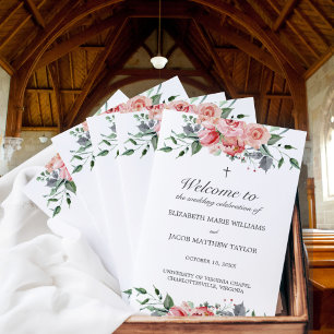 Programme de cérémonie Mariage Elizabeth Christian