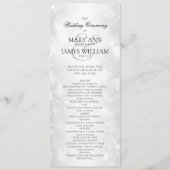 Programme de cérémonie mariage Lumières Shimmer Si (Devant)