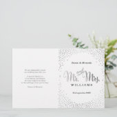 PROGRAMME DE CÉRÉMONIE mariage mini confetti argen (Debout devant)