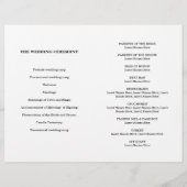PROGRAMME DE CÉRÉMONIE mariage mini-confetti d'or (Dos)
